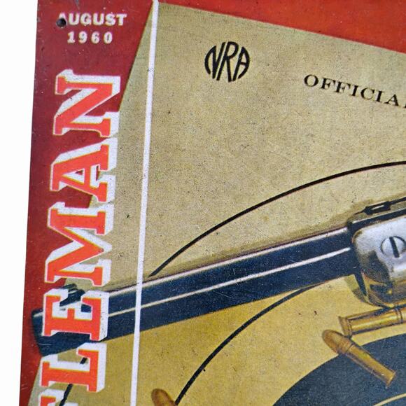🧨 Original American Rifleman Metal Sign 🔫 NRA Stevens USA - Picture 6 of 14